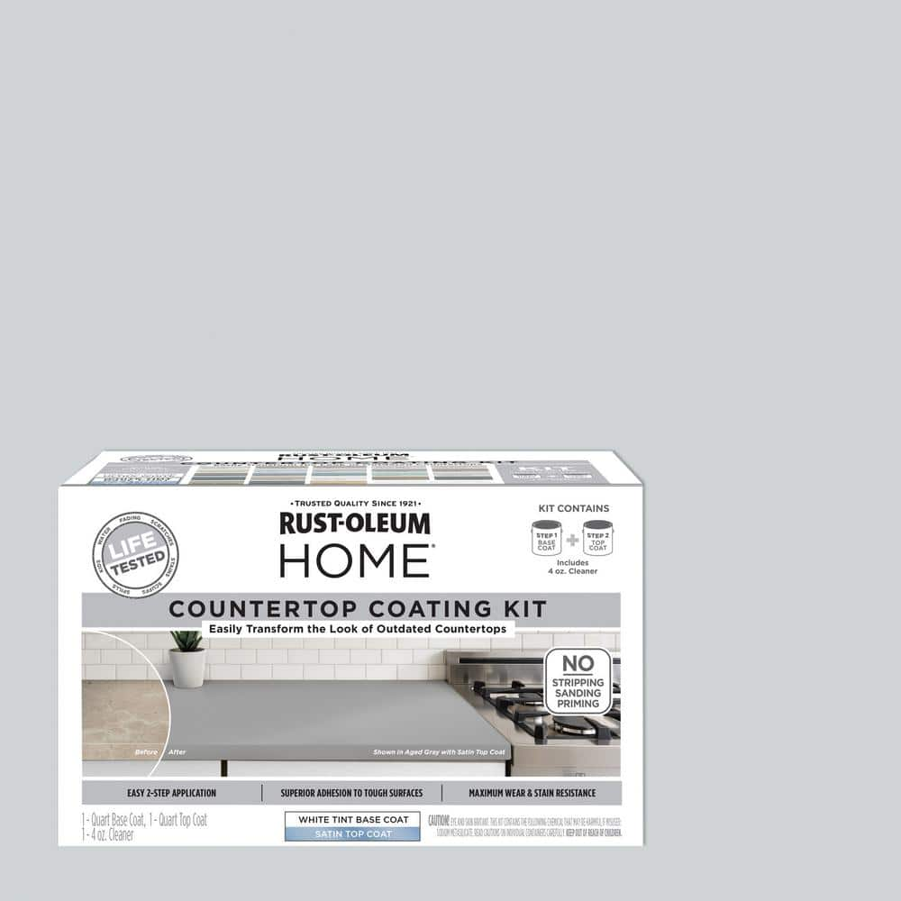 Rust-Oleum Home 1 qt. Pearl Gray Satin Interior Countertop Paint Kit