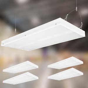 2 ft. 400-Watt Equivalent Integrated LED White High Bay Light 24000 Lumens 110-277V 0-10V Dimmable 5000K (4-Pack)