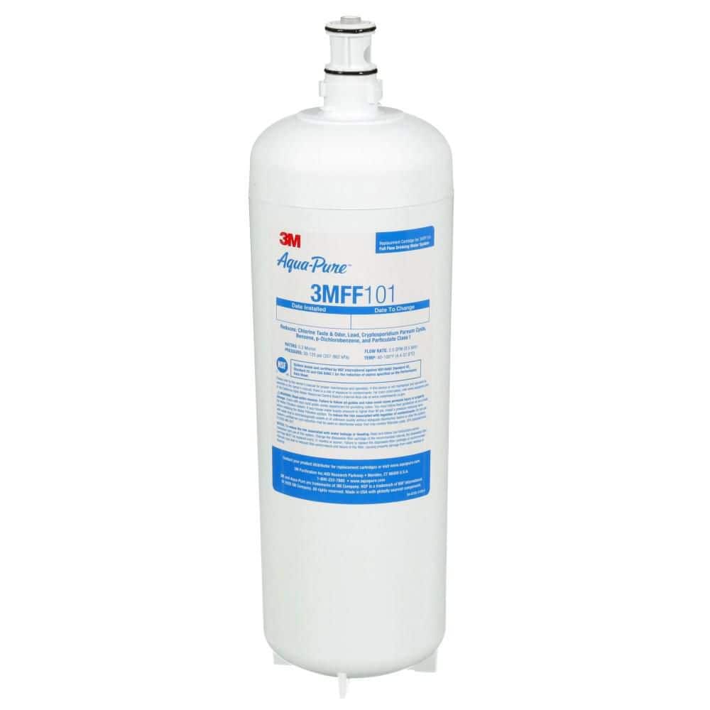 3M AquaPure Under Sink Full Flow Water Filter Replacement Cartridge 3MFF101 for 3MFF100 3MFF101