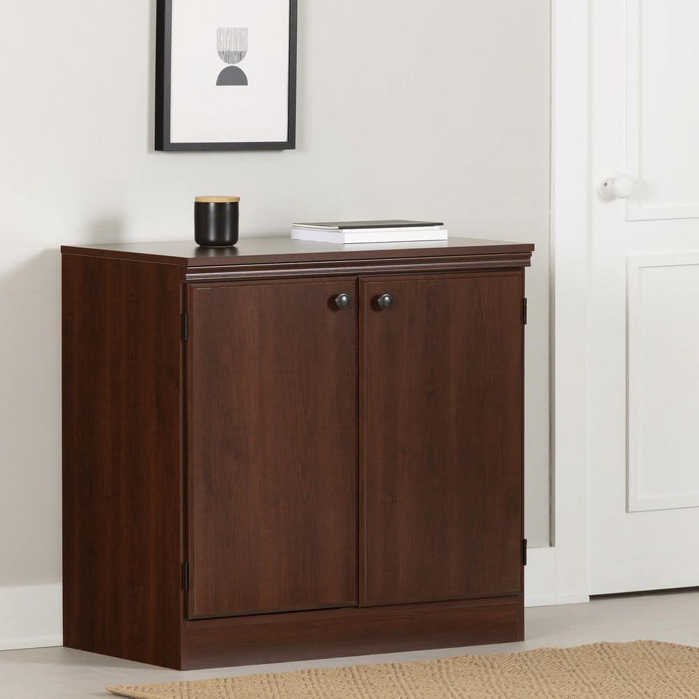 Royal Cherry Laminated Particle Board Freestanding Cupboard with Adjustable Shelves