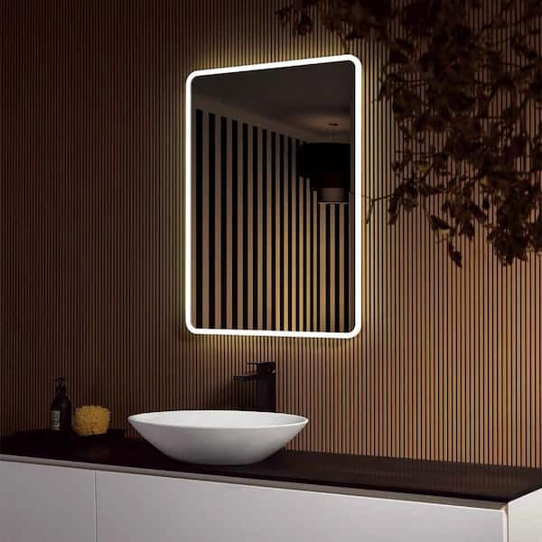 Led Bathroom Mirror, Lighted Bathroom Mirror Installation
