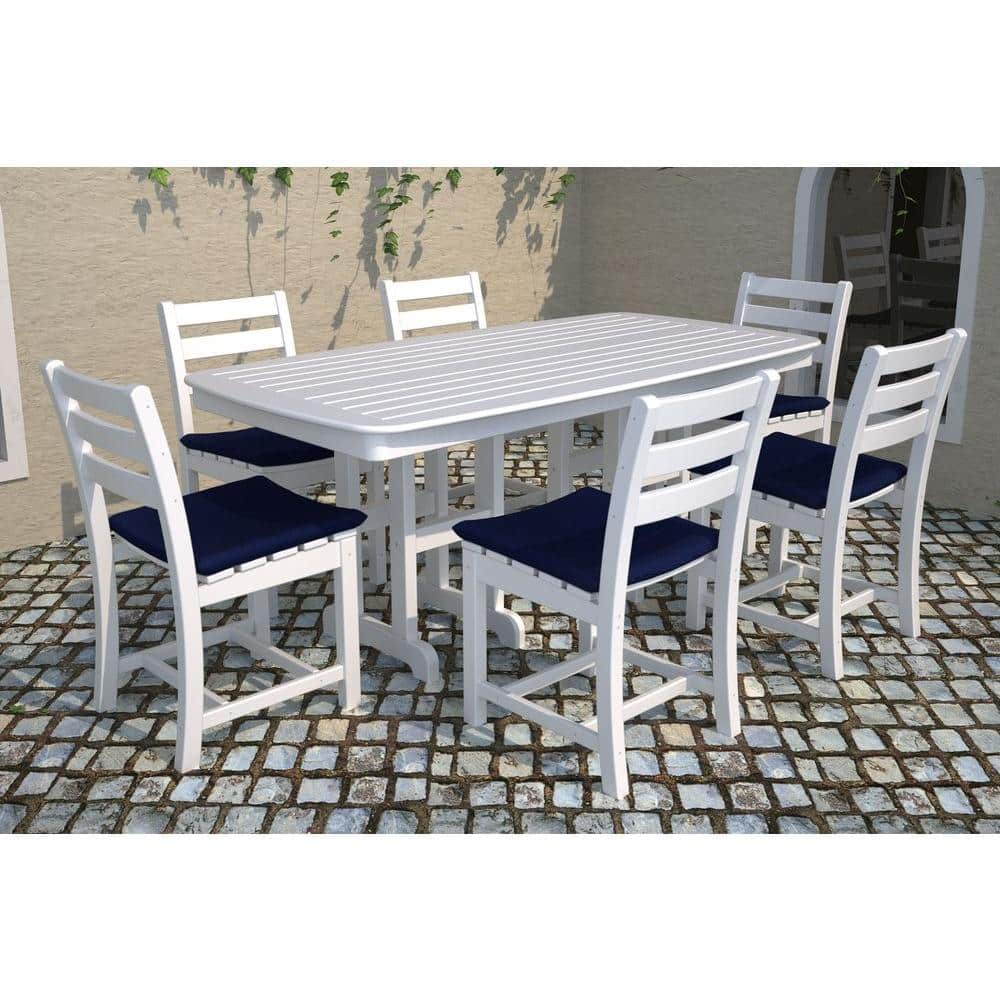 Black Polywood Nautical 72" Outdoor Dining Table