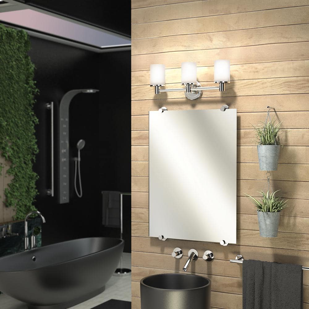Latitude 30" Satin Nickel Frameless Rectangular Vanity Mirror