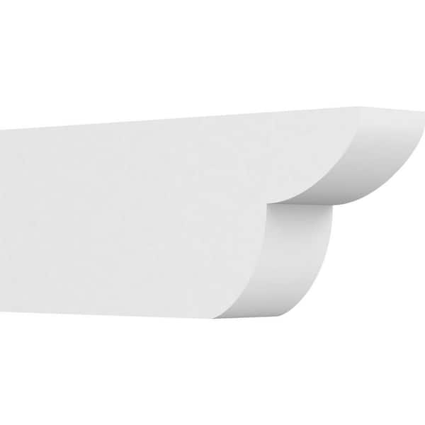 Ekena Millwork 4 in. x 8 in. x 20 in. Standard Crestline Architectural Grade PVC Rafter Tail Brace