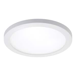 SMD 6 in. Round Surface Mount Downlight, 600 Lumen, 90CRI, Selectable CCT, White