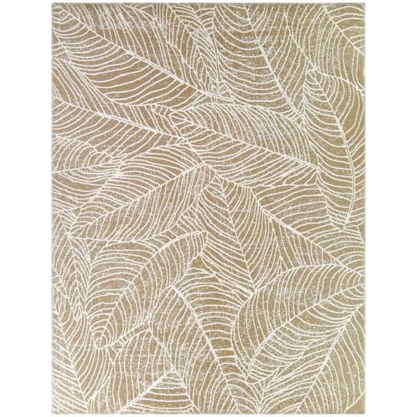 BALTA Sonia Tan 5 ft. x 7 ft. Floral Area Rug