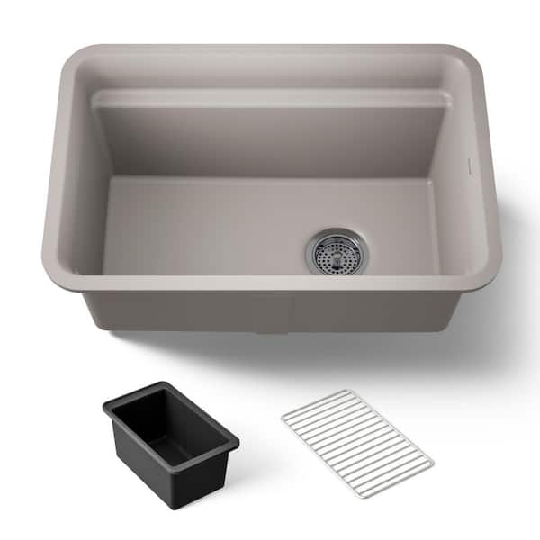 Cairn 18-5/16 in. x 27-1/2 in. x12-5/8 in. Composite Undermount Utility Sink