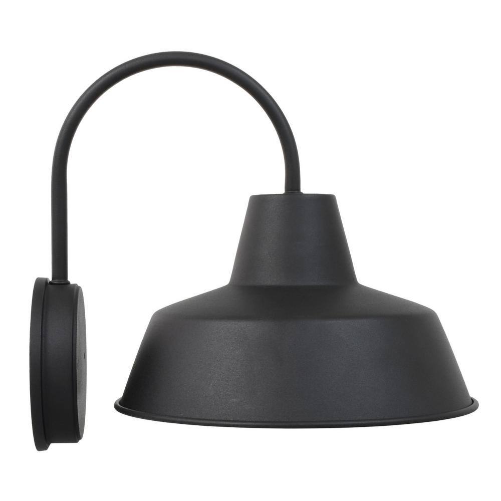 Antique Black Aluminum Barn Sconce with Dimmable LED Light
