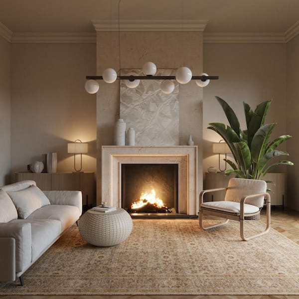 Maela Hand Tuffted Wool Beige 5 ft. x 8 ft. Indoor Area Rug