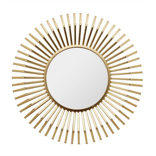 Gold Metal Layered Circle Mirror Wall Decor, Inregular Decorative Wall –  ParisLoftHome