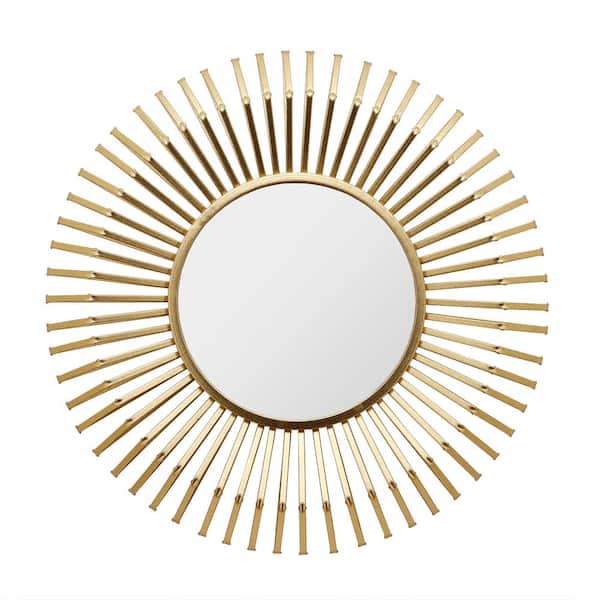 Gold Metal Layered Circle Mirror Wall Decor, Inregular Decorative Wall –  ParisLoftHome