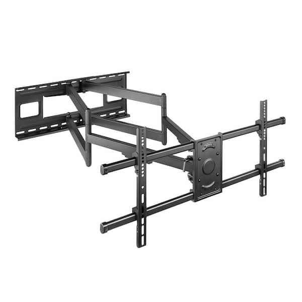 Lukyamzn Retractable Full Motion Wall Mount for 43 in. to 90 in. TVs, Crafted Steel & Long Arm Extra Extension, 176 lbs. Capacity