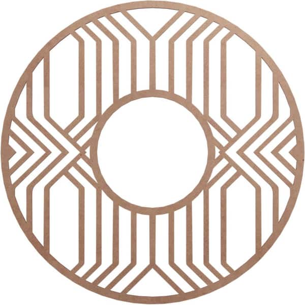 Ekena Millwork 28 in. x 10.25 in. x 0.25 in. Wood Medallion Moulding