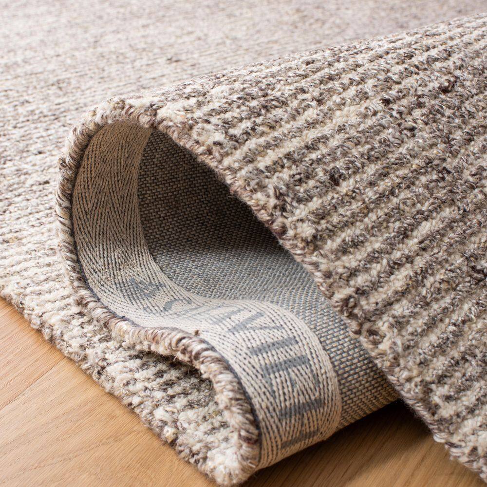 Himalaya 9' x 12' Brown Wool and Viscose Tufted Area Rug