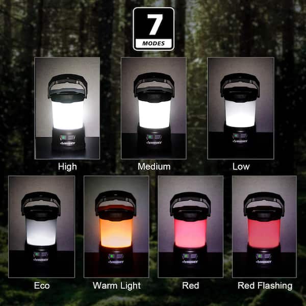 Husky 2200 Lumens Hybrid Power LED Rechargeable Dimmable Lantern