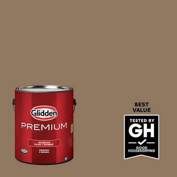 Glidden Premium 1 gal. PPG1085-6 Hat Box Brown Flat Interior Latex