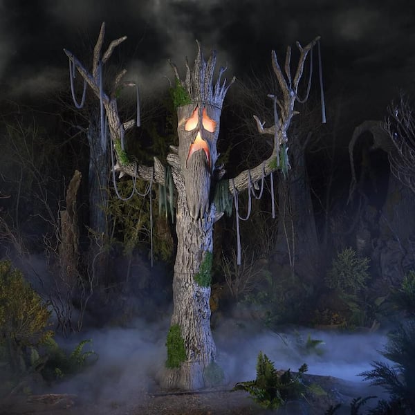 9 ft. Gruesome Grounds Giant-Sized Color Changing LED Horrifying Hickory H7