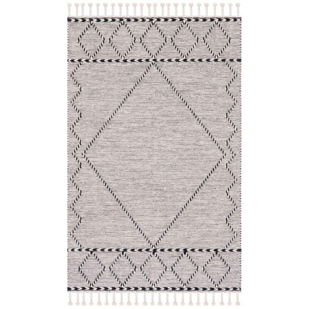 Vermont 4 ft. x 6 ft. Ivory/Black Diamond Border Area Rug price history on PriceWatchPro