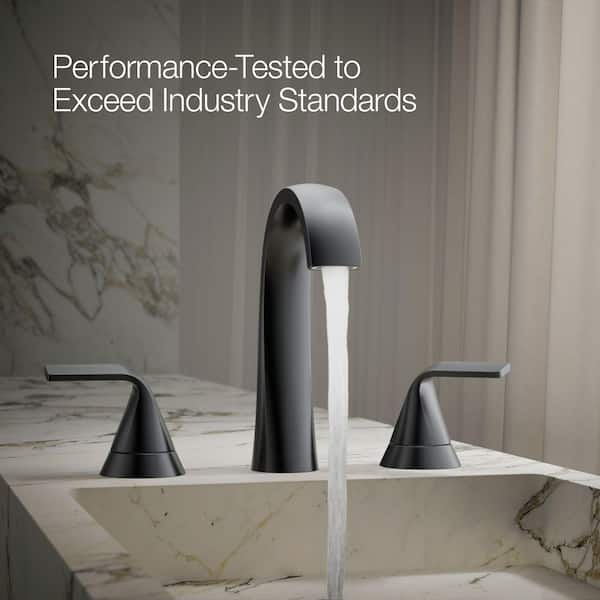 KOHLER Cursiva 8 in. Widespread 2-Handle Bathroom Faucet in Matte