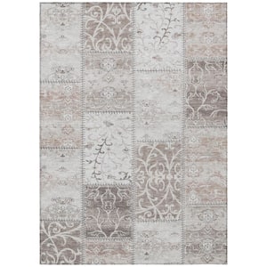 Chantille ACN566 Taupe 10 ft. x 14 ft. Machine Washable Indoor/Outdoor Geometric Area Rug
