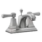 Torino 4 in. Centerset 2-Handle Bathroom Faucet in Satin Nickel