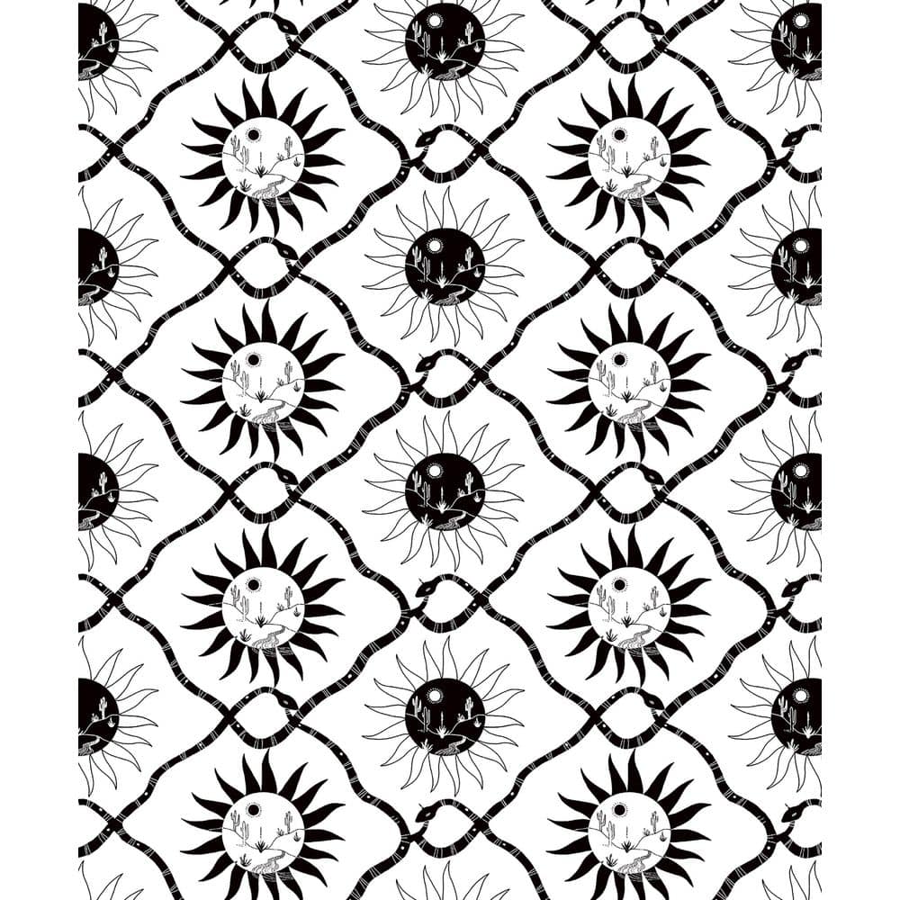 Sol Tuxedo Black Vinyl Peel and Stick Wallpaper Roll (Covers 30.75 sq. ft.)