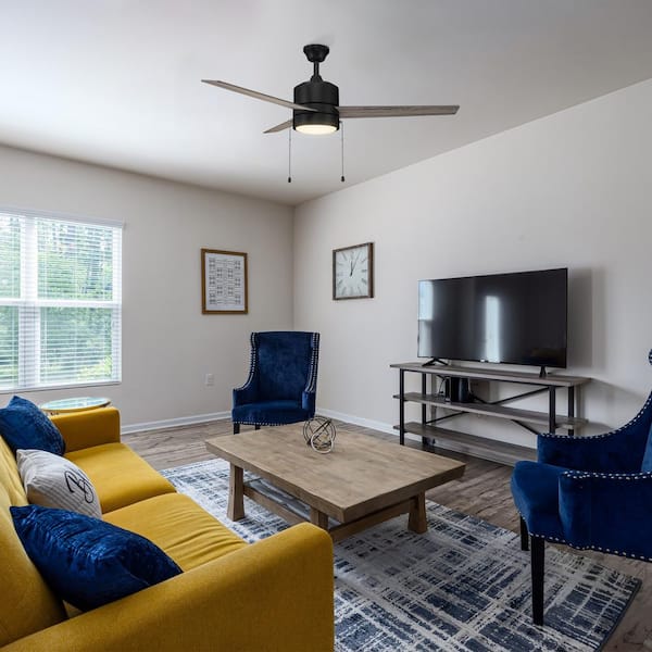 Marais 52 in. Integrated LED Indoor Black Ceiling Fan with Light Kit and Pull Chain