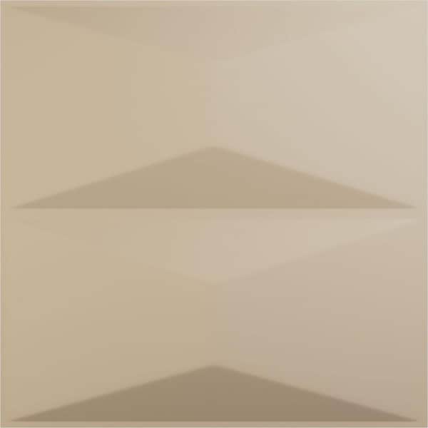 Ekena Millwork 19 5/8 in. x 19 5/8 in. Aberdeen EnduraWall Decorative 3D Wall Panel, Smokey Beige (Covers 2.67 Sq. Ft.)