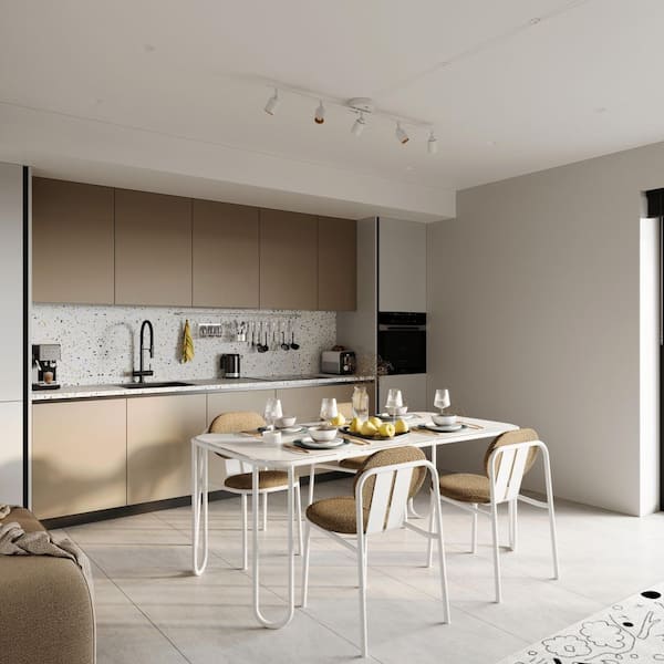 Shura White 5-Light Track Light with Rotatable Heads, Integrated LED Bulbs, 4 ft. Track Lighting Kit, 5000K, 2275 Lumens