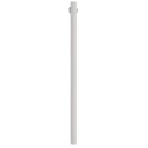 7 ft. White Outdoor Direct Burial Lamp Post with Convenience Outlet and Dusk to Dawn Photo Sensor fits 3 in. Post Top