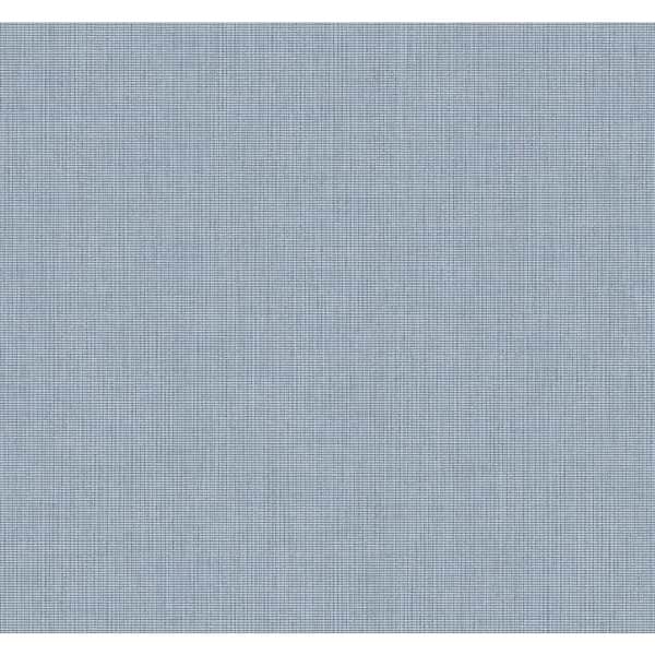 Seabrook Designs Steel Blue Queens Weave Paper Unpasted Nonwoven Wallpaper Roll 60.75 sq. ft.