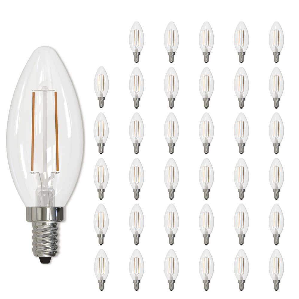 40 - Watt Equivalent Warm White Light B11 (E12) Candelabra Screw Base Dimma