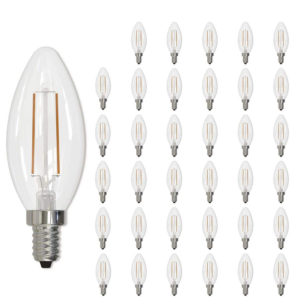 Bulbrite 40 - Watt Equivalent Warm White Light B11 (E12) Candelabra ...