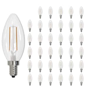 40 - Watt Equivalent Warm White Light B11 (E12) Candelabra Screw Base Dimmable Clear 2700K LED Light Bulb (36-Pack)