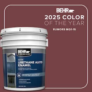 5 gal. #MQ1-15 Rumors Urethane Alkyd Satin Enamel Interior/Exterior Paint