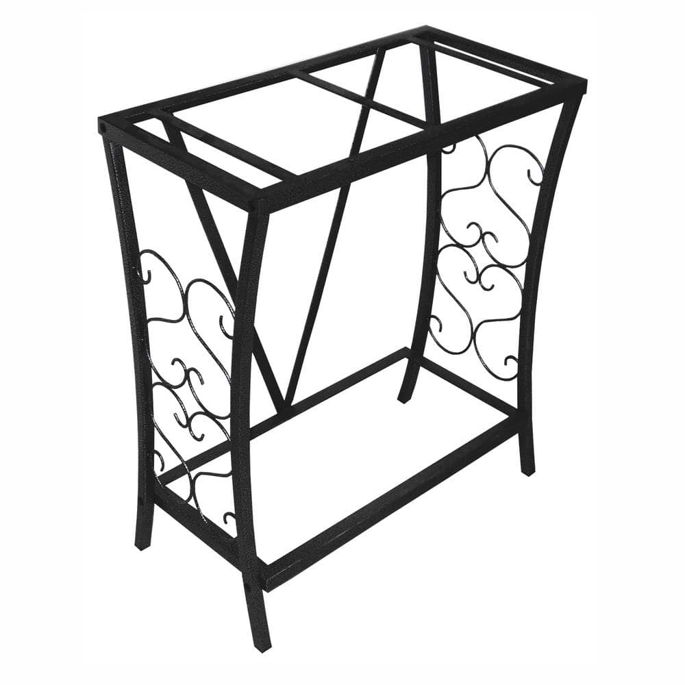 Black Steel Scrollwork Aquarium Stand for 20 Gallon Tanks