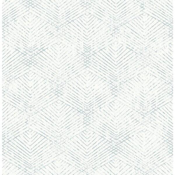 Brewster Tangent Teal Geometric Teal Wallpaper Sample 2686001961SAM
