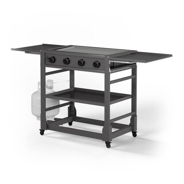 TYTUS Fresno 4-Burner LP + NG Convertible Flat Top Griddle in