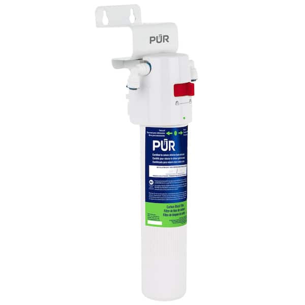 PUR Quick-Connect Single Stage Under Sink Water Filtration System with Faucet in White