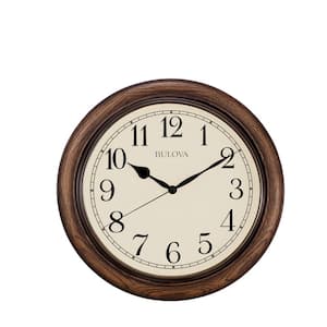 16 in. H x 16 in. W Wall Clock with Solid Oak Case