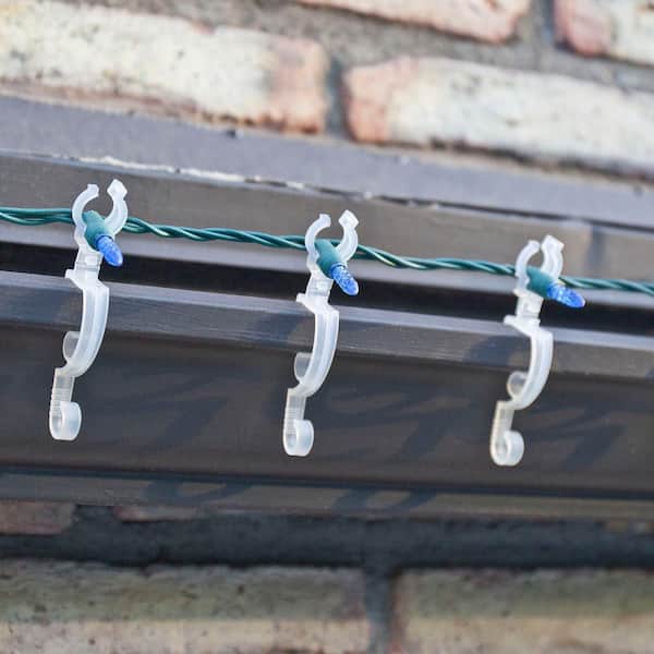 100 Pack Original Shingle Tab Light Clips For C7 C9 Christmas Lights, Christmas Light Plastic Clips With Leaf Guard For Roof And Gutter, Shingle Clips Outdoor - View #9