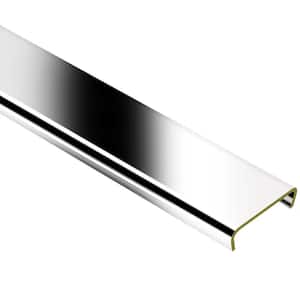 Designline Chrome-Plated Solid Brass 1/4 in. x 8 ft. 2-1/2 in. Metal Border Tile Edging Trim