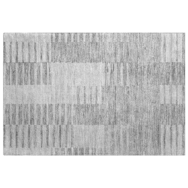 Dream Shag Premium Machine Washable Abstract ADS686 Teal 3 ft. x 4 ft. Area Rug