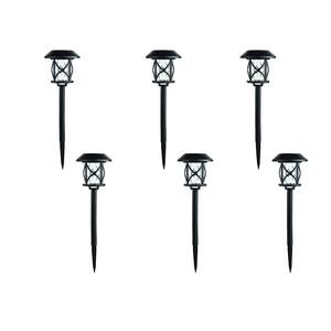 Frazier 10 Lumens Solar Black LED Landscape Pathway Light Set