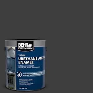 1 gal. #N520-7 Carbon Urethane Alkyd Satin Enamel Interior/Exterior Paint