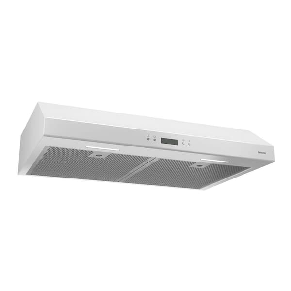 Broan-NuTone Glacier 30 in. Convertible Under-Cabinet Range Hood 450 Max Blower CFM, White