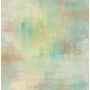 Pastel Wash Rust, Metallic Gold, and Ocean Blue Paper Strippable Roll (Covers 56.05 sq. ft.)