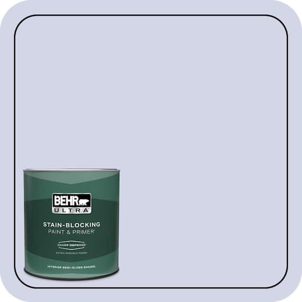BEHR ULTRA 1 qt. #T12-17 Violet Water Extra Durable Semi-Gloss Enamel Interior Paint & Primer