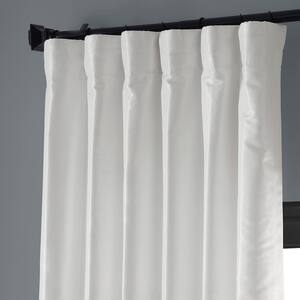 Off White Textured Rod Pocket Blackout Curtain - 50 in. W x 108 in. L (1 Panel)