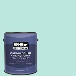 1 gal. #490A-2 Cool Jazz Ceiling Flat Interior Paint and Primer